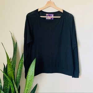 Nation Ltd black burnout top